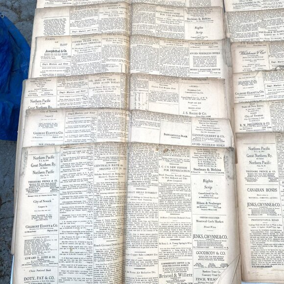 Vintage Wall Street Journal September 1931 Stock Market Crash Paper Ephemera - Picture 6 of 9